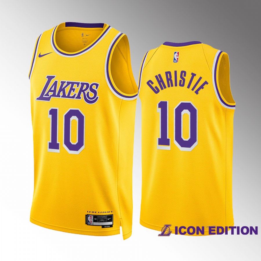 Max Christie Los Angeles Lakers Gold #10 Icon Edition Jersey Swingman