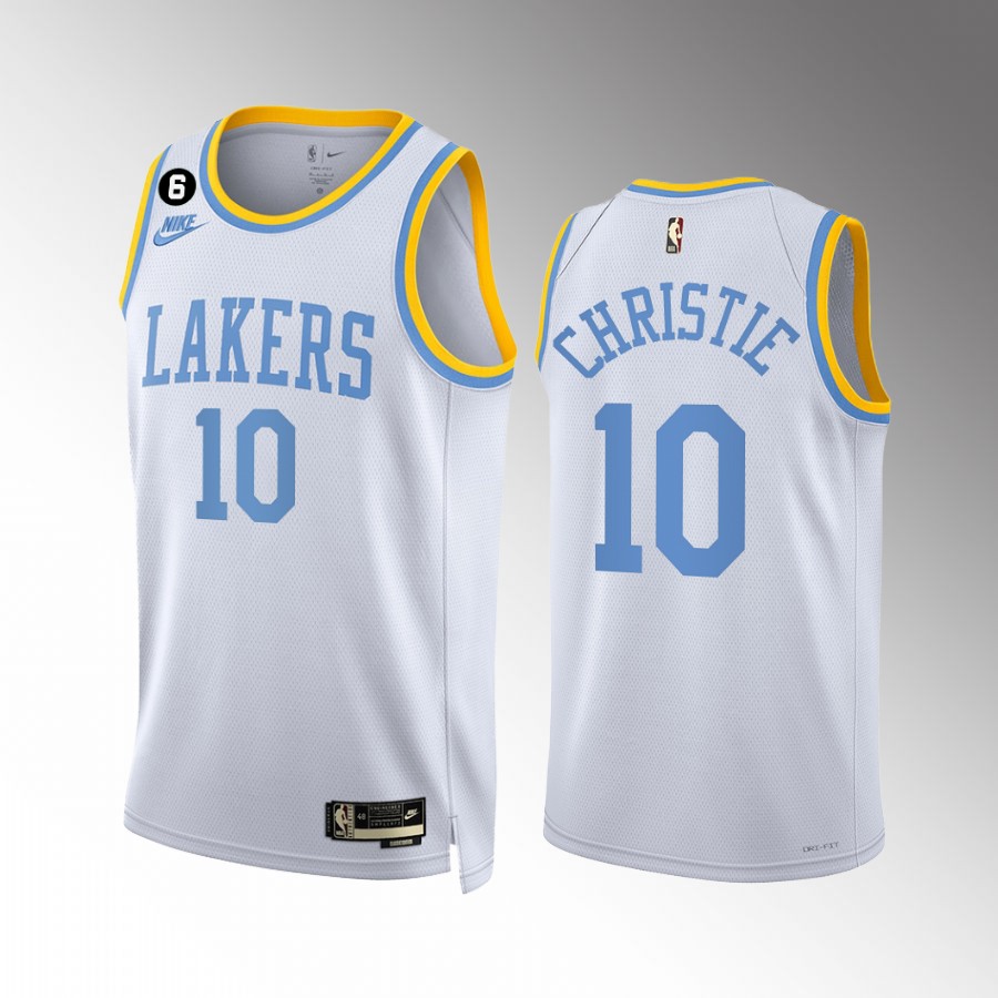 Max Christie Los Angeles Lakers White #10 Classic Edition Jersey Swingman