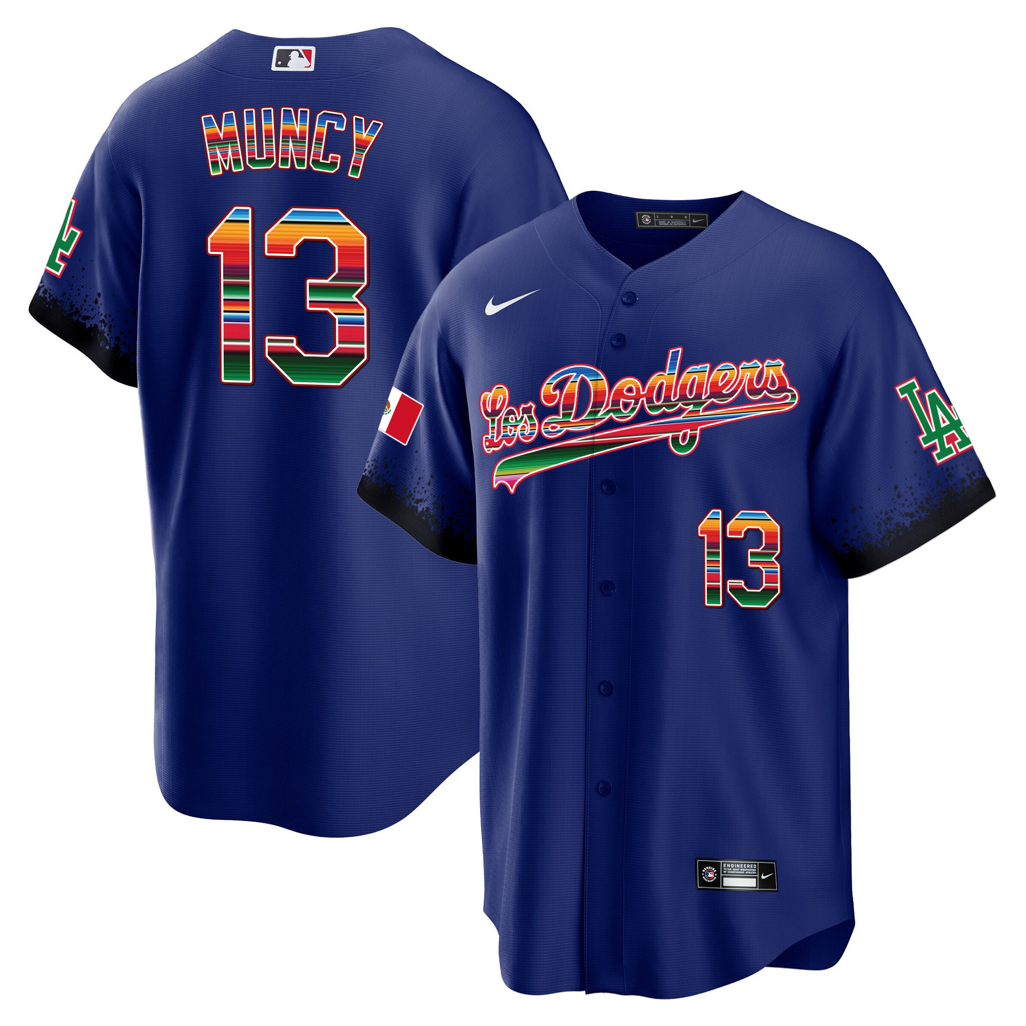 Max Muncy Men's Los Angeles Dodgers Mexico Cool Base City Connect Limited Royal Jersey
