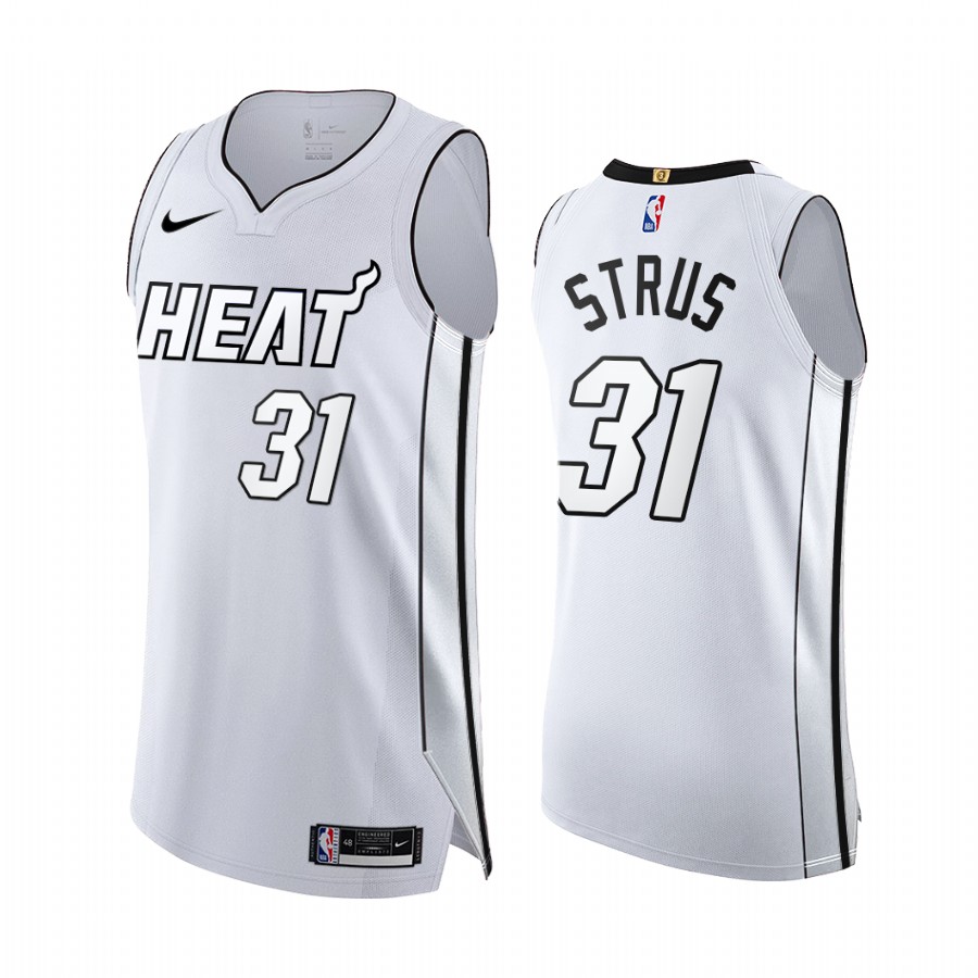 Max Strus White Hot #31 Miami Heat Playoffs Jersey