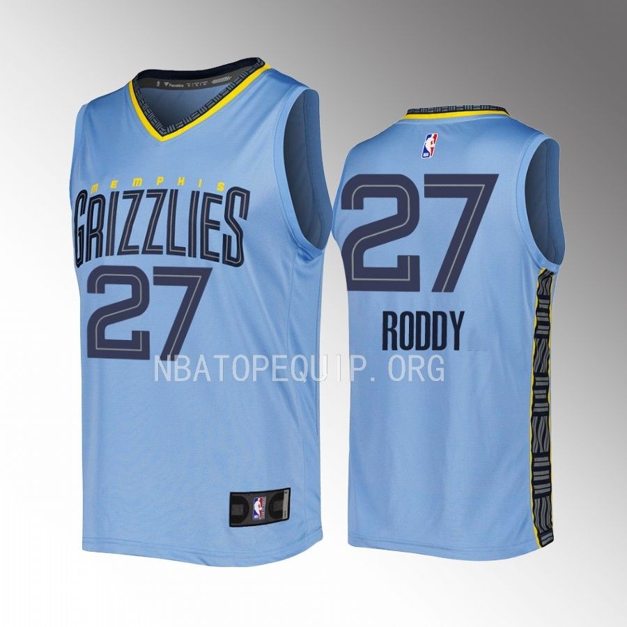 Memphis Grizzlies #27 David Roddy Statement Edition Jersey Fast Break Blue