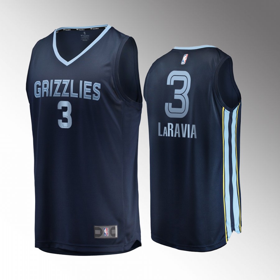 Memphis Grizzlies #3 Jake LaRavia Icon Edition Jersey Blue