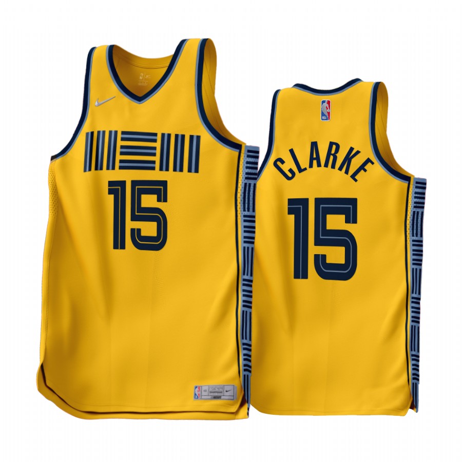 Memphis Grizzlies Brandon Clarke Earned Edition Gold #15 Jersey