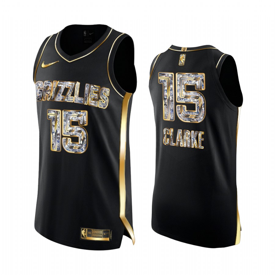Memphis Grizzlies Brandon Clarke Black Diamond Edition Jersey Playoffs #15