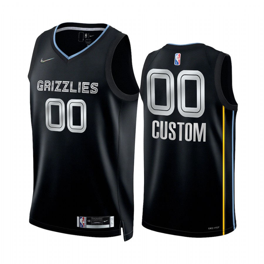 Memphis Grizzlies Custom #00 Select Series Black Jersey Diamond Badge