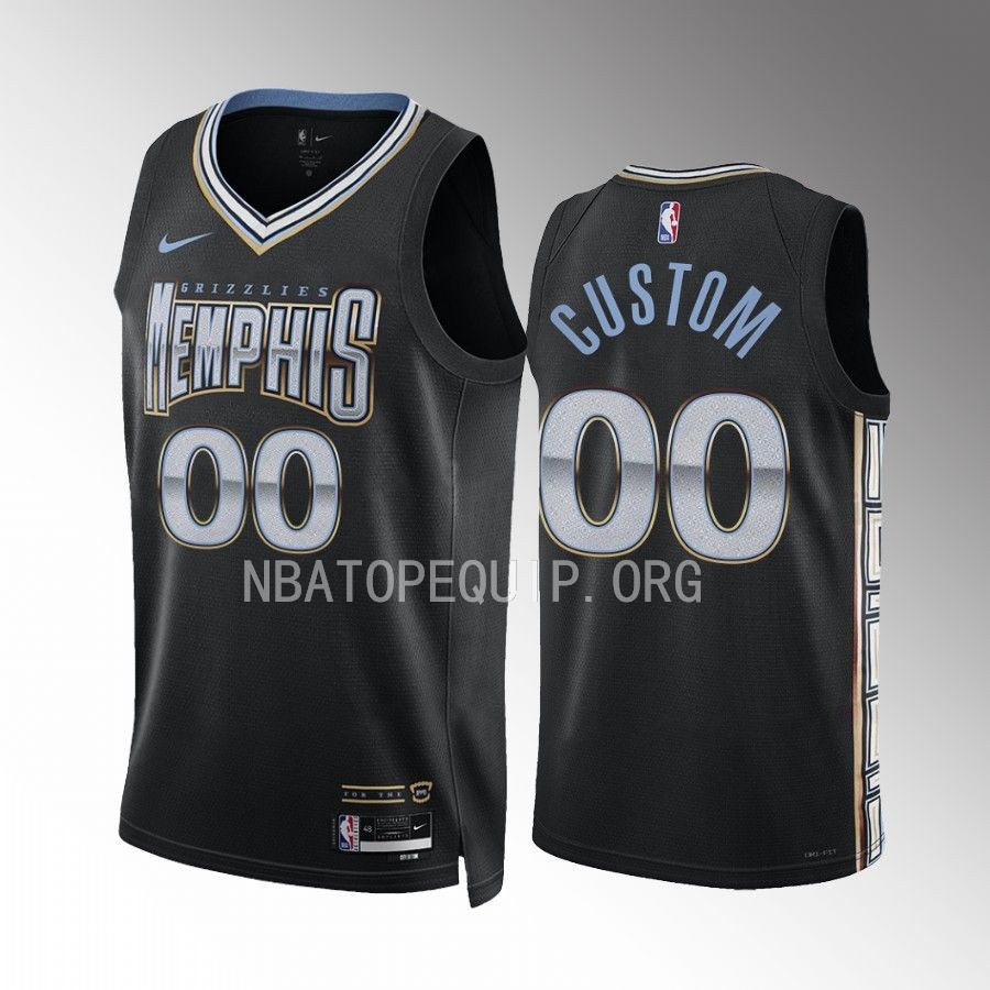 Memphis Grizzlies custom City Edition Black #00 Jersey Swingman