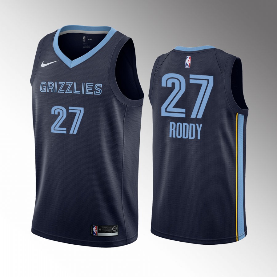 Memphis Grizzlies David Roddy Draft Colorado State Rams Navy #27 Jersey Icon Edition