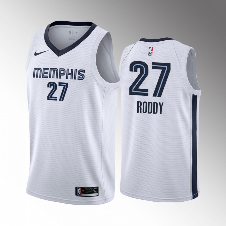 Memphis Grizzlies David Roddy Draft Colorado State Rams White #27 Jersey Association Edition