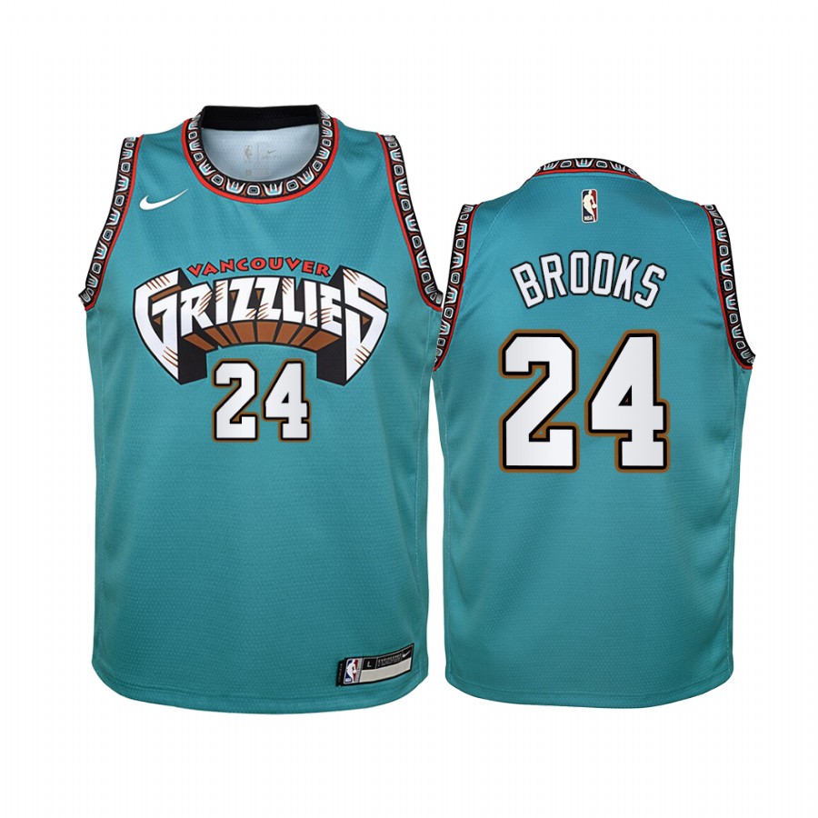 Memphis Grizzlies Dillon Brooks  youth Hardwood Classics Teal Jersey