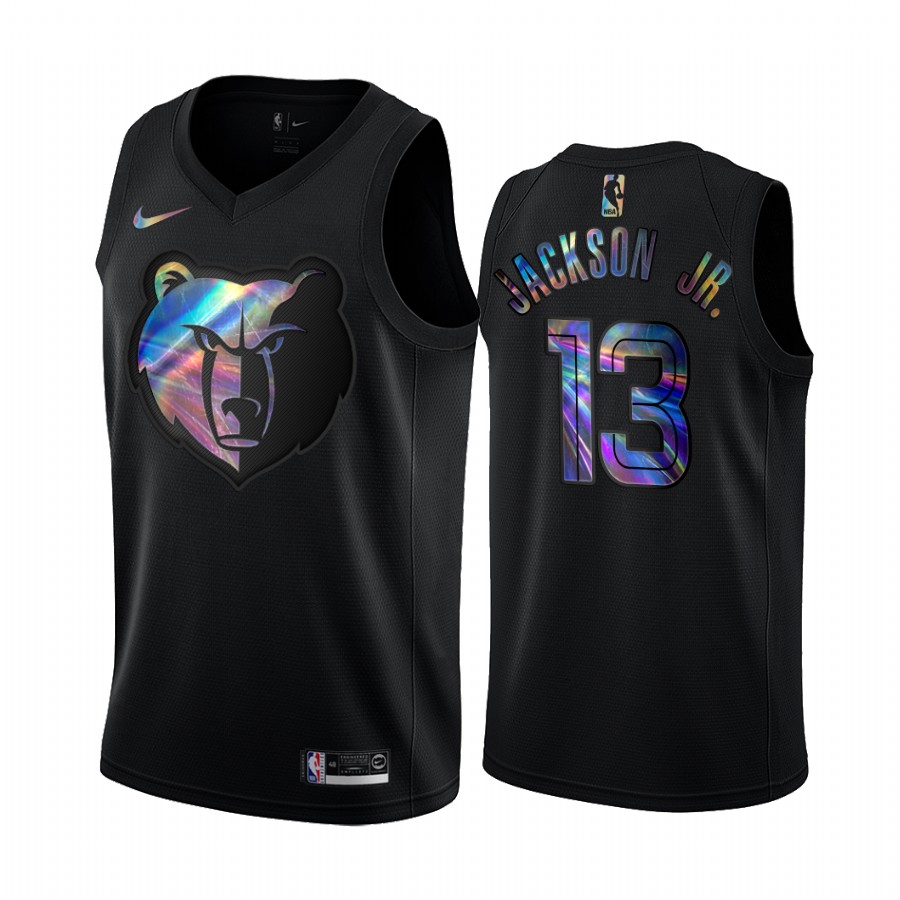 Memphis Grizzlies Jaren Jackson Jr. #13 Jersey Iridescent HWC Collection Black Limited