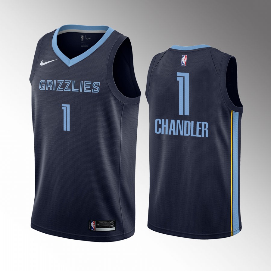 Memphis Grizzlies Kennedy Chandler Draft Tennessee Volunteers Navy #1 Jersey Icon Edition