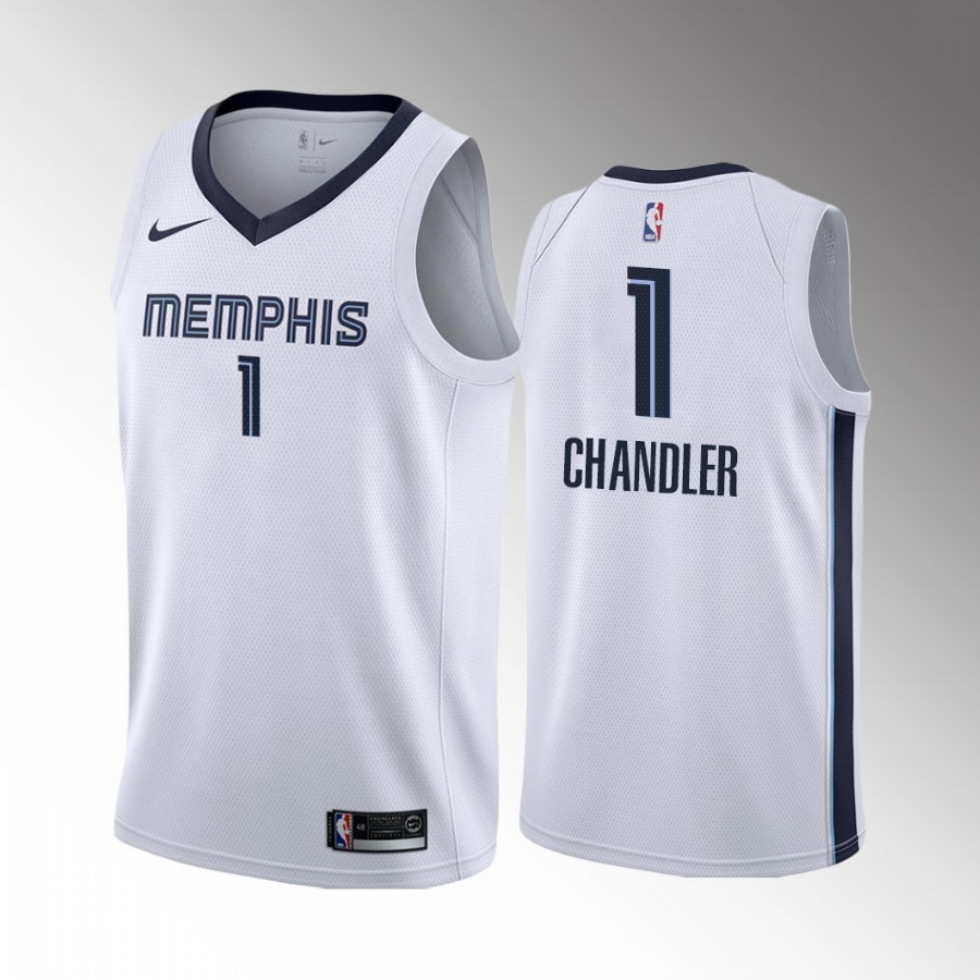 Memphis Grizzlies Kennedy Chandler Draft Tennessee Volunteers White #1 Jersey Association Edition