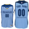 Memphis Grizzlies Mens Memphis Grizzlies Alternate Light Blue Custom Message Jersey