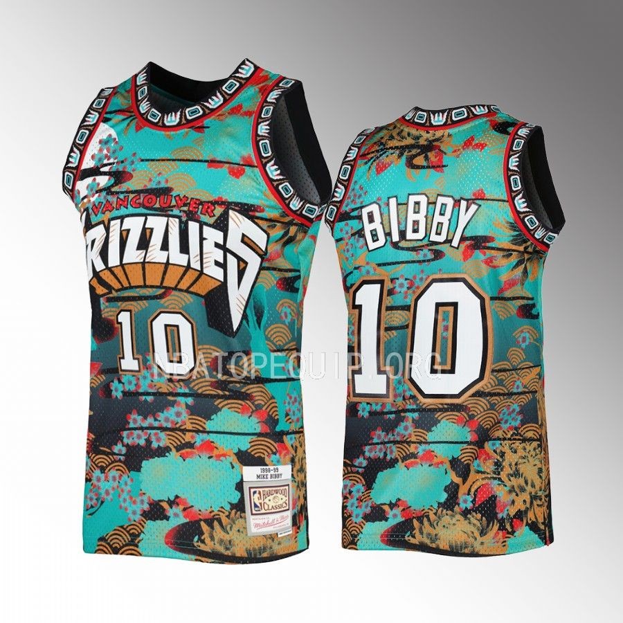 Memphis Grizzlies Mike Bibby Lunar New Year #10 Turquoise Personalized Jersey