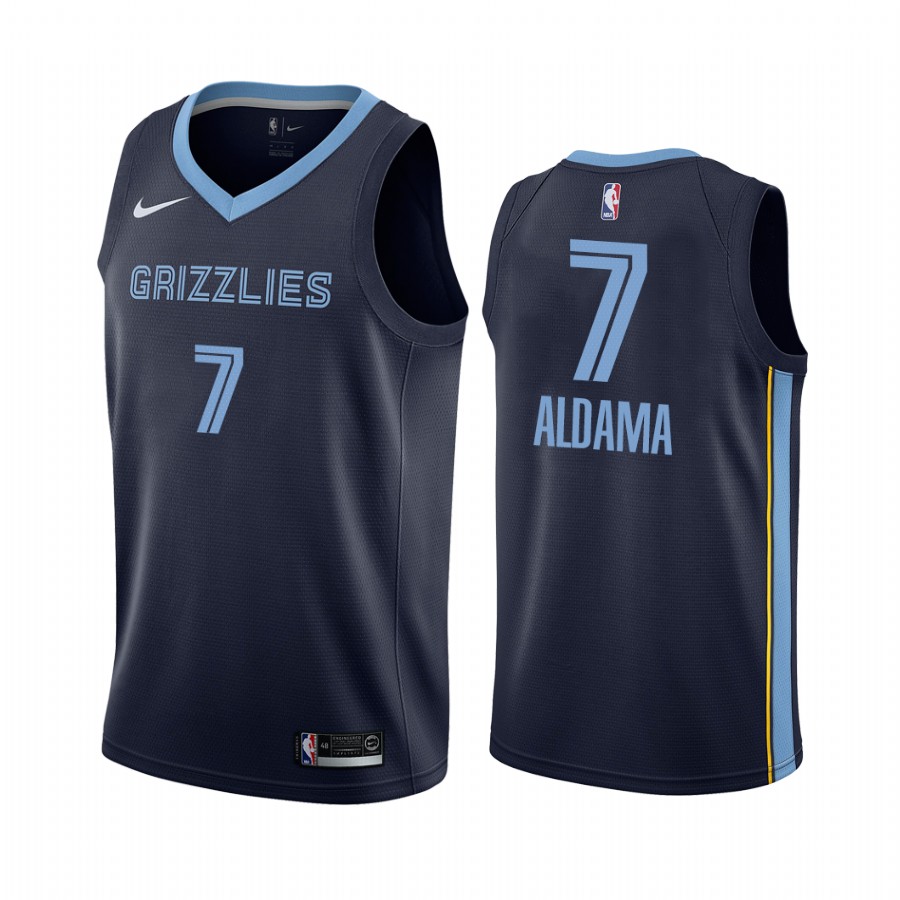 Memphis Grizzlies Santi Aldama Draft #7 Icon Edition Jersey Navy