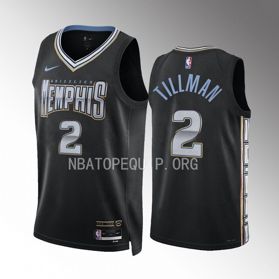 Memphis Grizzlies Xavier Tillman City Edition Black #2 Jersey Swingman
