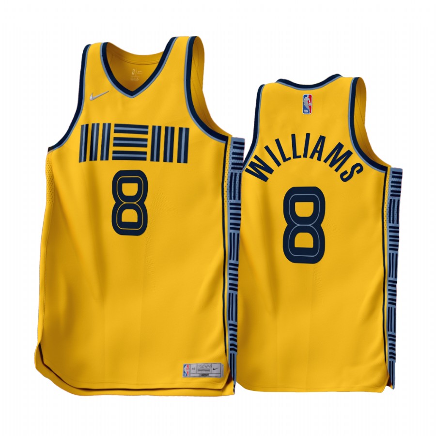 Memphis Grizzlies Ziaire Williams Earned Edition Gold #8 Jersey