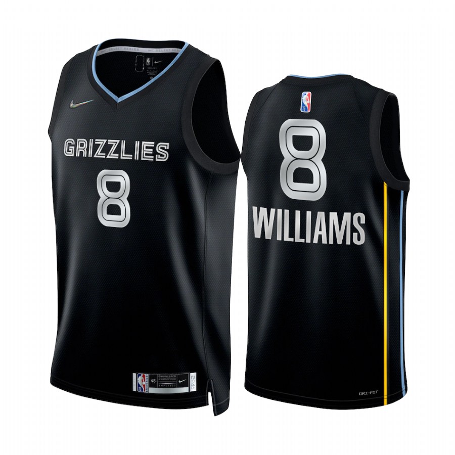 Memphis Grizzlies Ziaire Williams #8 Select Series Black Jersey Diamond Badge