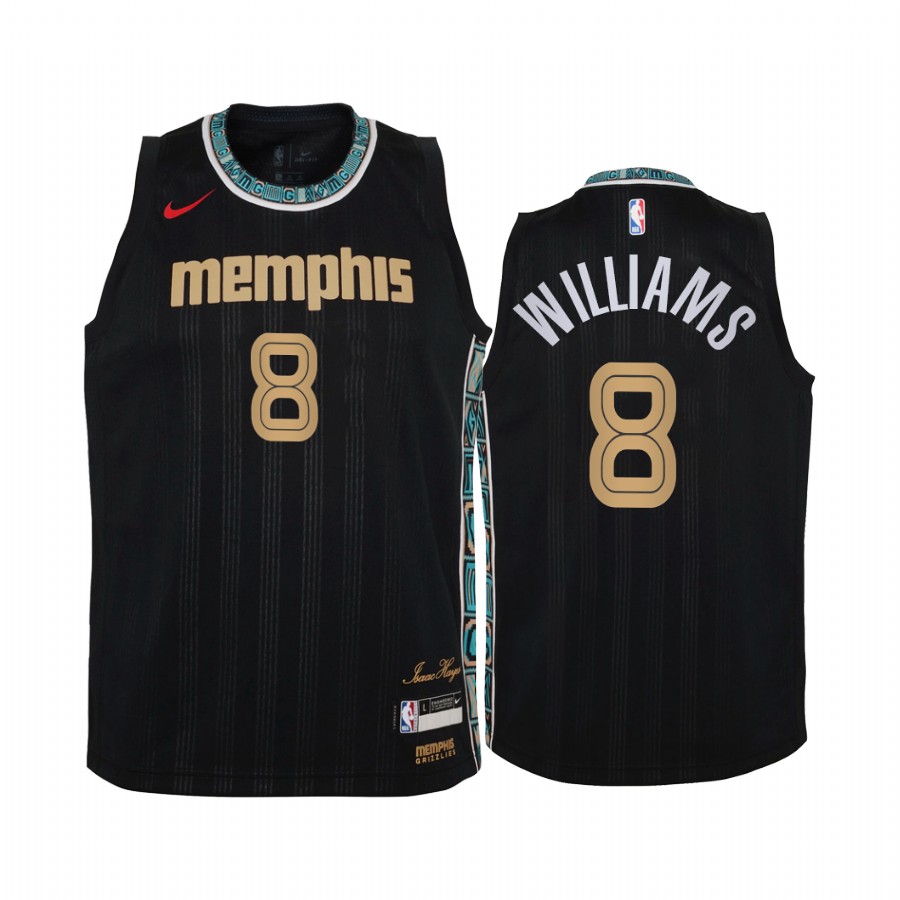 Memphis Grizzlies Ziaire Williams City Edition Black Youth Jersey Draft #8