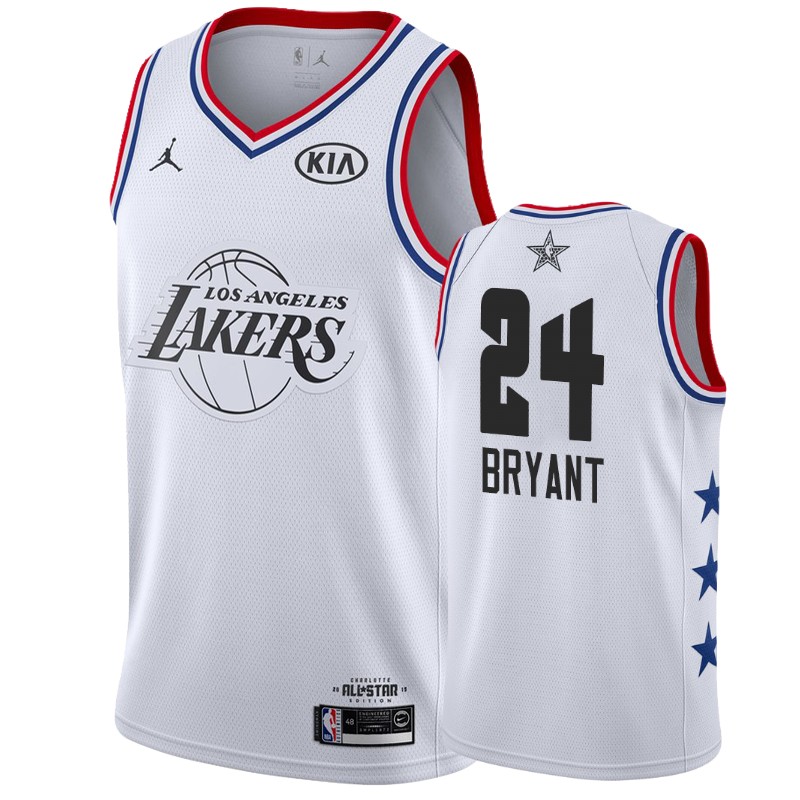 Men Los Angeles Lakers #24 Kobe Bryant All-Star Game Finished Jersey - White