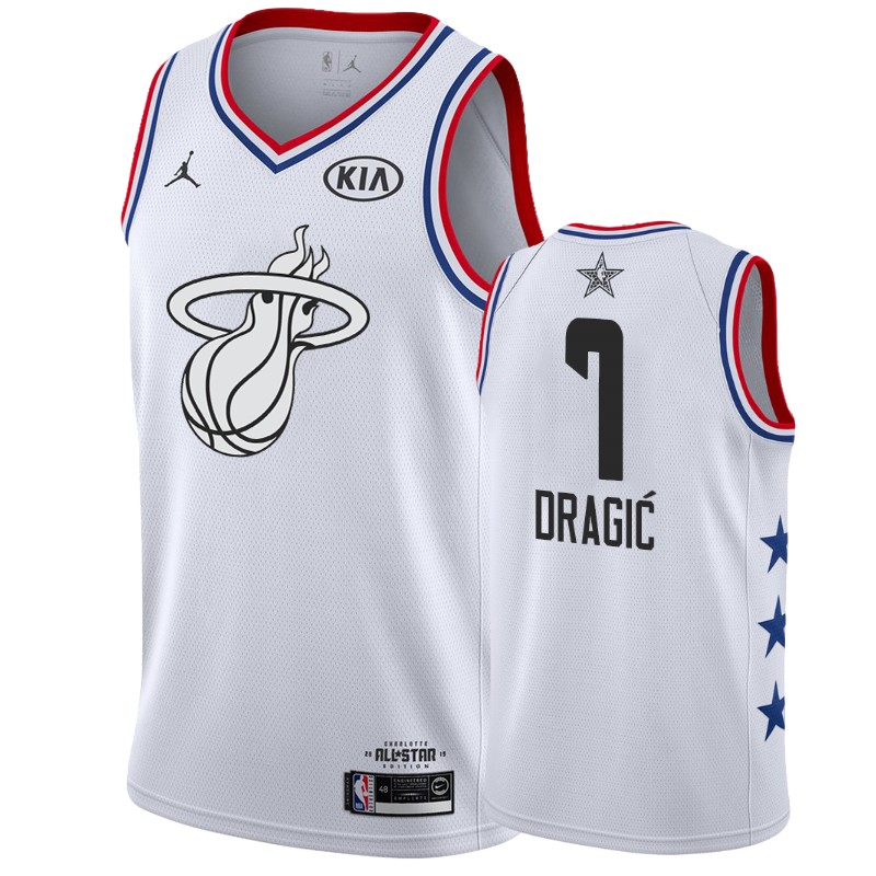 Men Miami Heat #7 Goran Dragic All-Star Game Finished Jersey - White