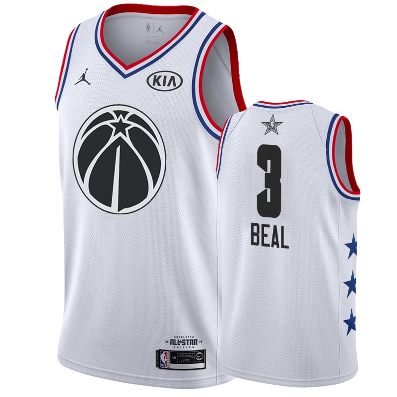 Men Washington Wizards #3 Bradley Beal All-Star Game Finished Jersey - White