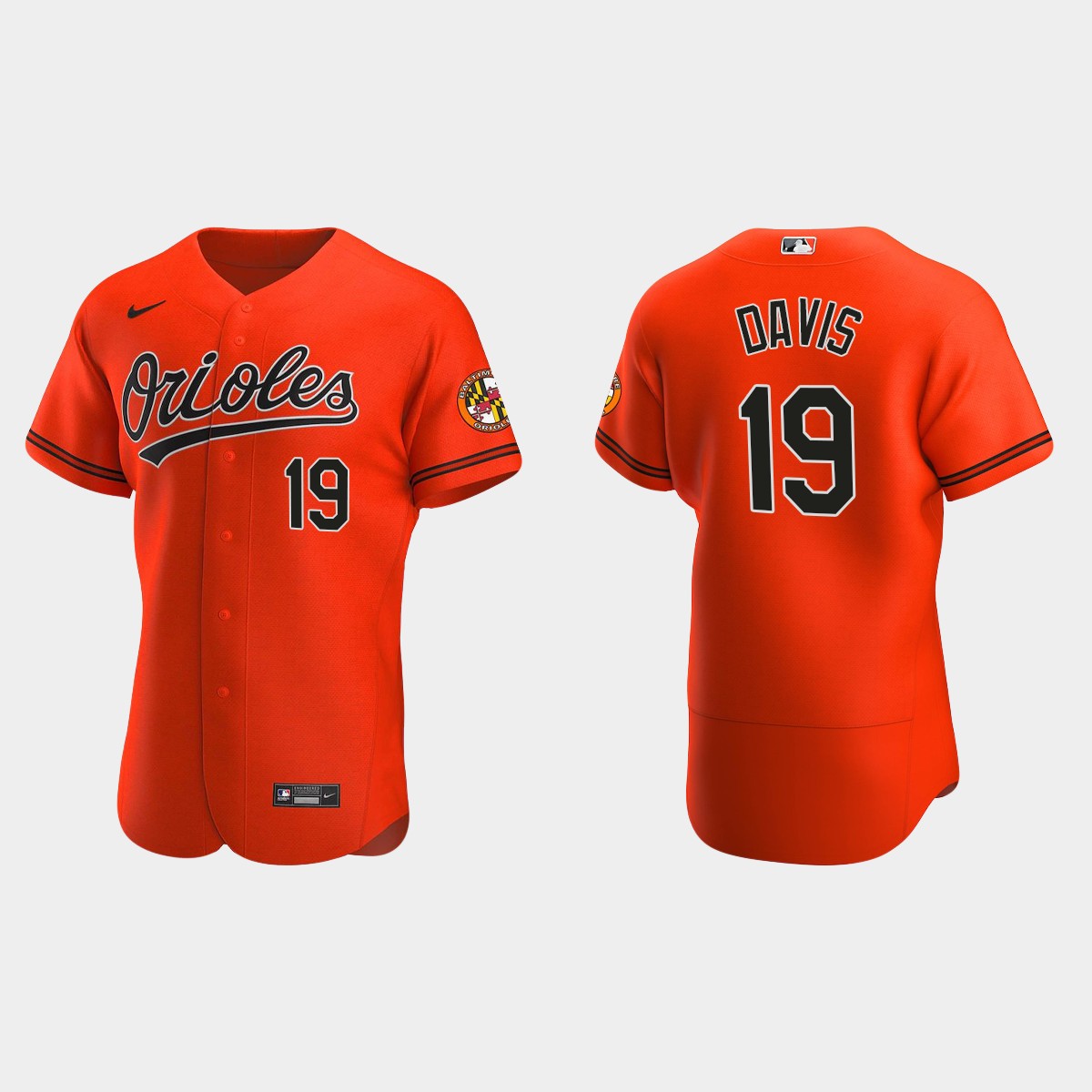 Men's Baltimore Orioles Chris Davis Alternate Jersey - Orange