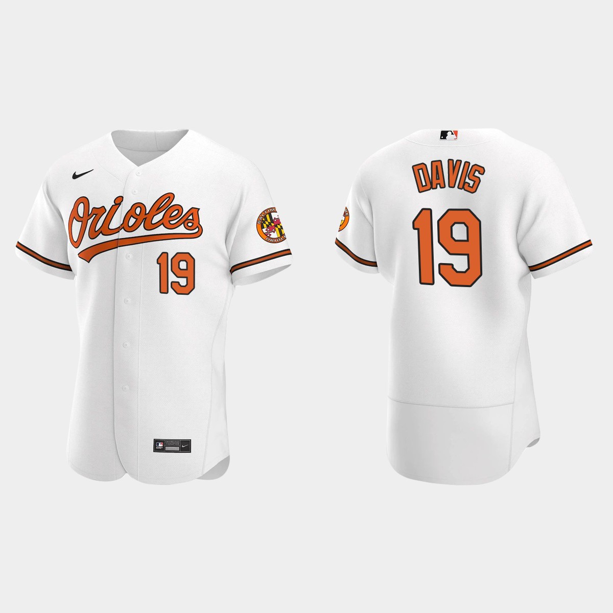 Men's Baltimore Orioles Chris Davis Home Jersey - White