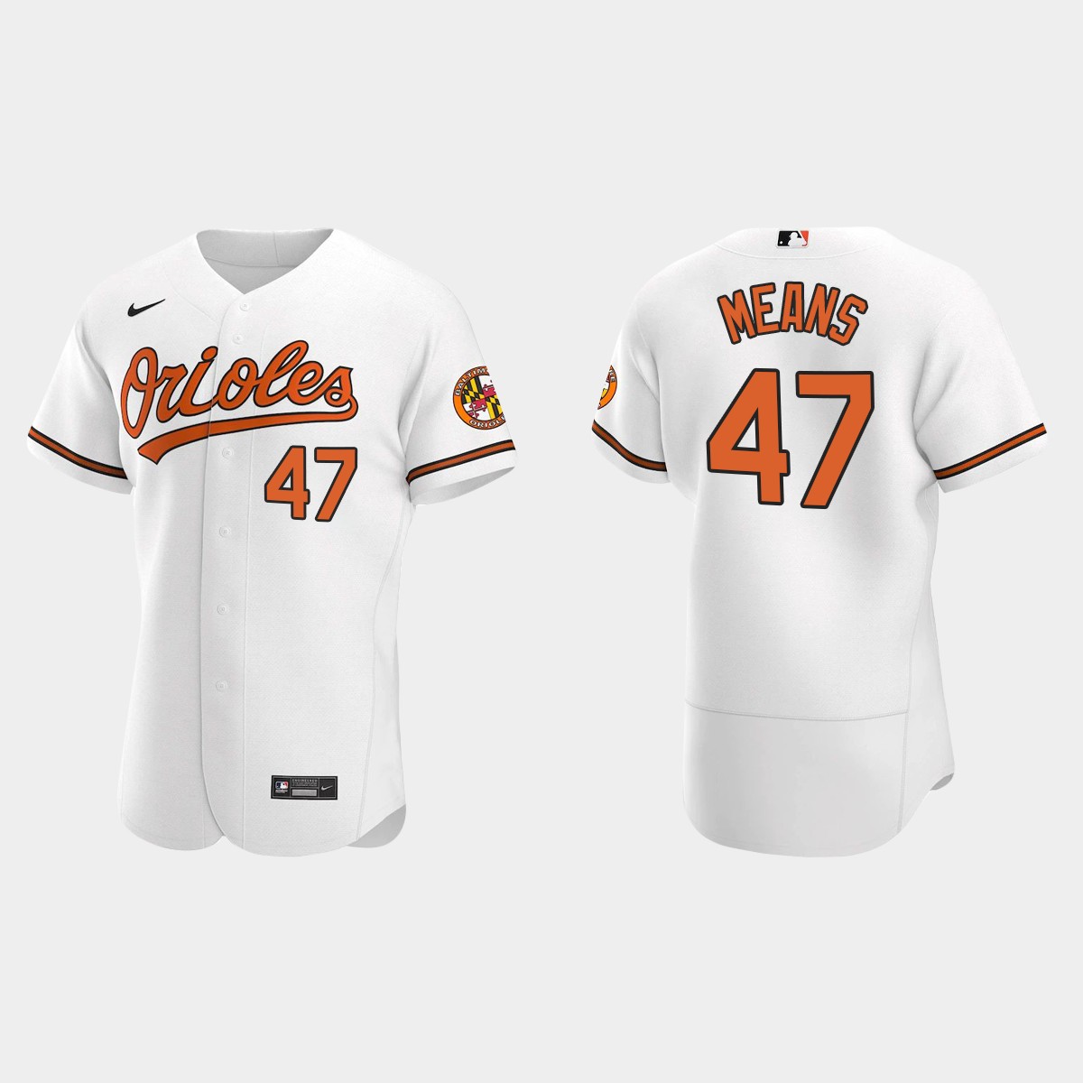 Men's Baltimore Orioles John Means Home Jersey - White