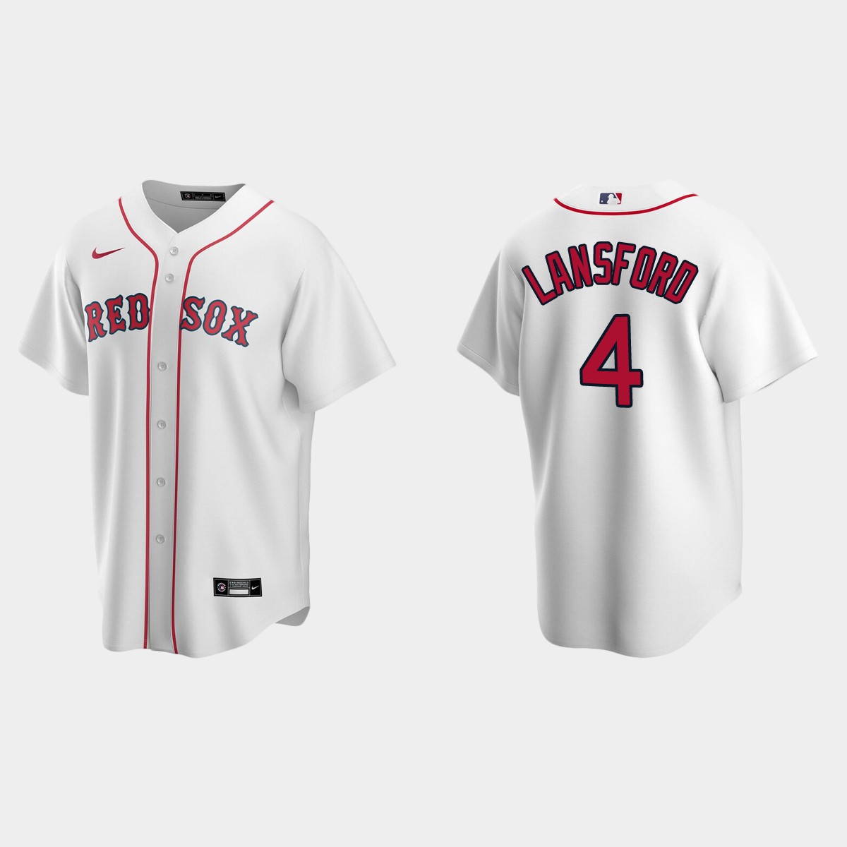 Men's Boston Red Sox Carney Lansford White Retired Player Jersey
