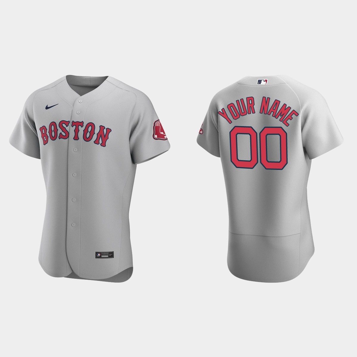 Men's Boston Red Sox Gray Road Custom Jersey