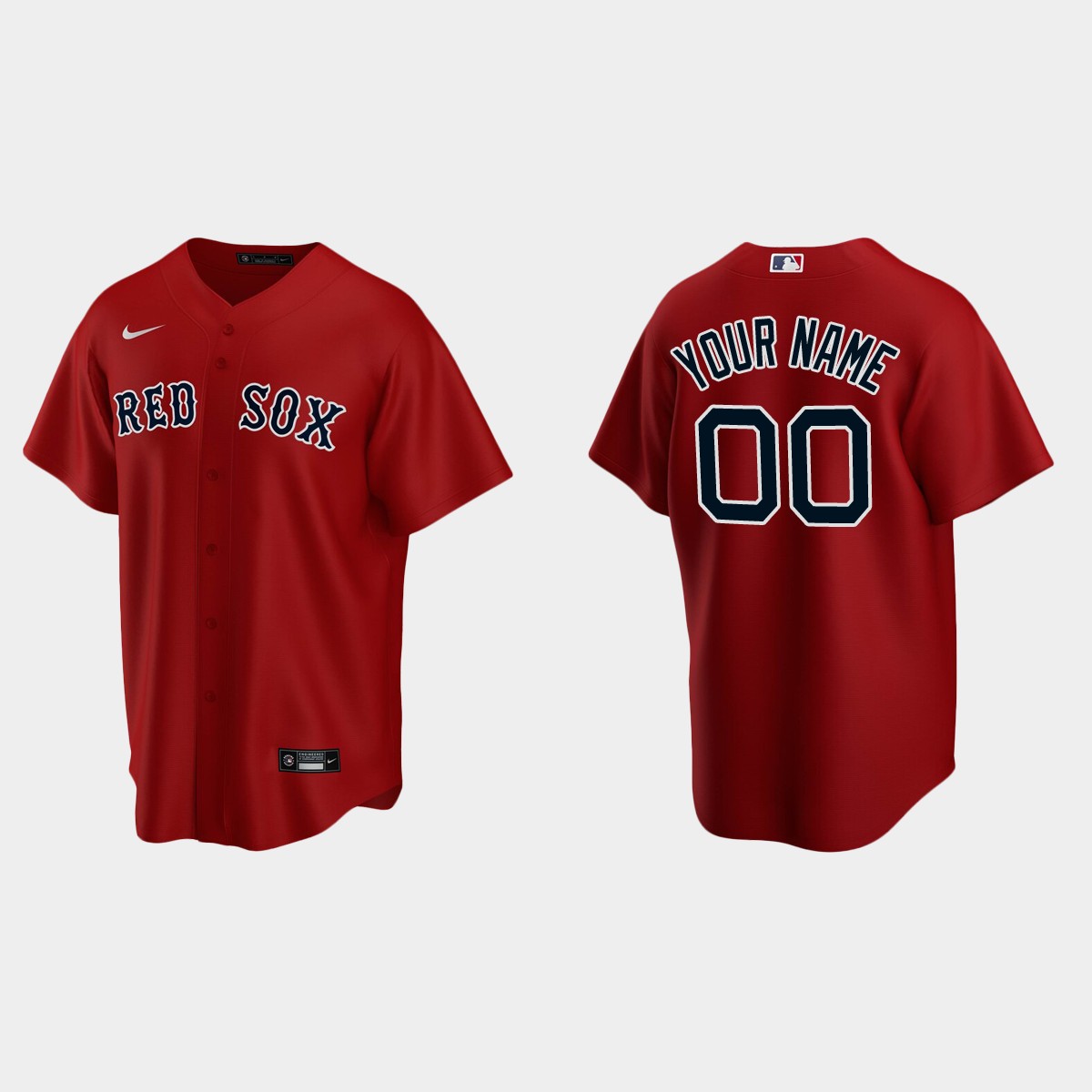 Men's Boston Red Sox Red Alternate Custom Jersey