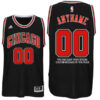 Mens Chicago Bulls Alternate Black Custom Message Jersey