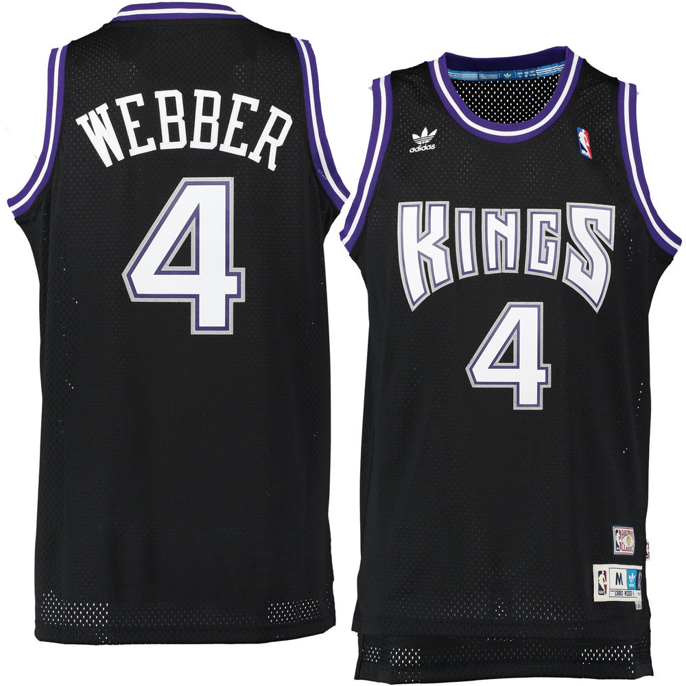 Men's Chris Webber Sacramento Kings Black Hardwood Classics Swingman Jersey