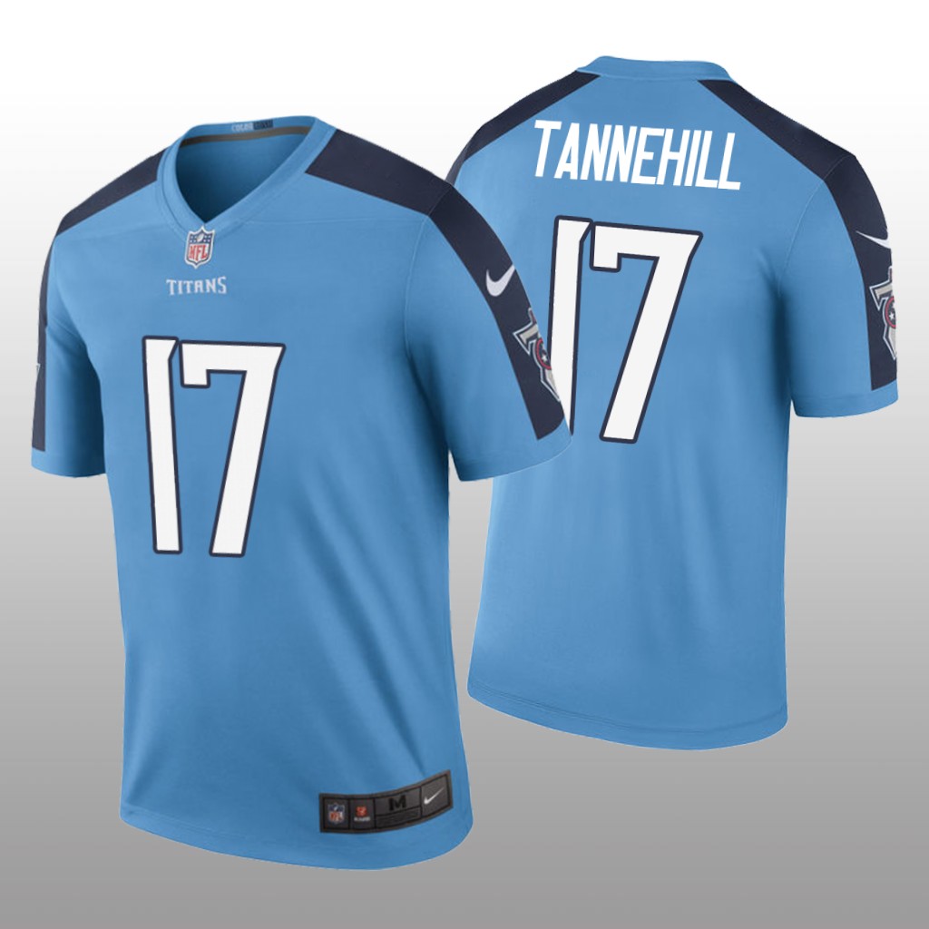 Men's Color Rush Legend Ryan Tannehill #17 Tennessee Titans Blue Jersey