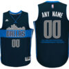 Mens Dallas Mavericks Alternate Navy Custom Message Jersey