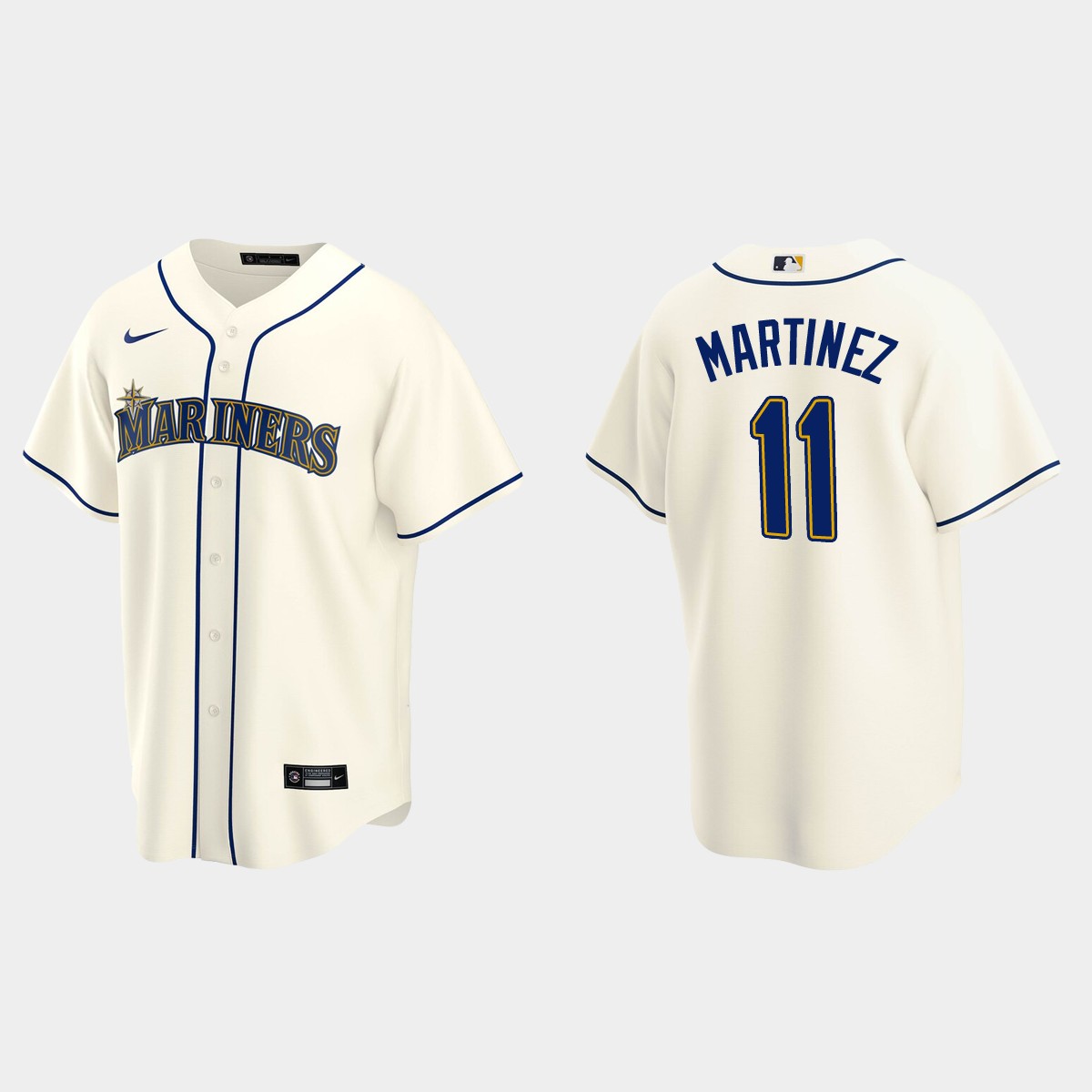 Men's Edgar Martinez #11 Seattle Mariners Alternate Jersey - Cream