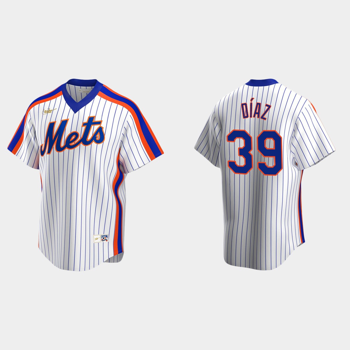 Men's Edwin Diaz New York Mets Cooperstown Collection Home Jersey - White