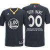 Mens Golden State Warriors Alternate Black Custom Message Jersey