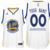 Mens Golden State Warriors Home White Custom Message Jersey