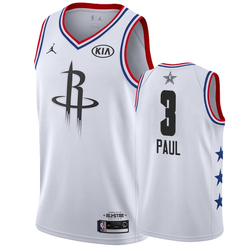 Men's Houston Rockets #3 Chris Paul All-Star Jersey - White