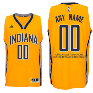 Mens Indiana Pacers Alternate Gold Custom Message Jersey