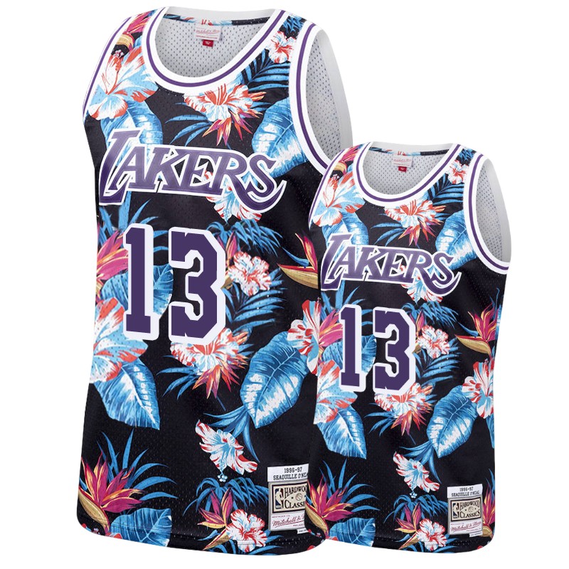 Men's Los Angeles Lakers #13 Wilt Chamberlain Hardwood Classics Swingman fashion Jersey