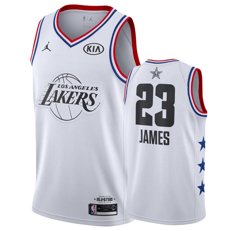 Men's Los Angeles Lakers #23 LeBron James All-Star Jersey - White