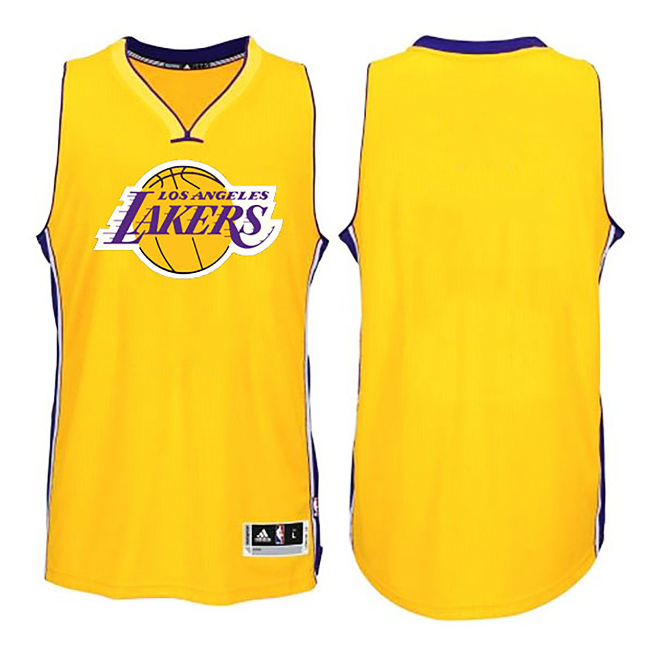 Men's Los Angeles Lakers Gold Blank Fashion Jersey