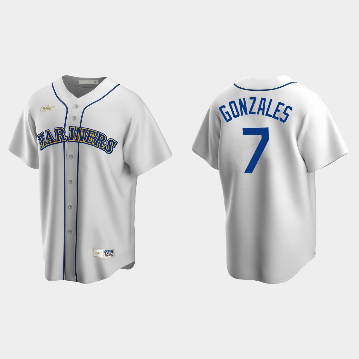 Men's Marco Gonzales Seattle Mariners Cooperstown Collection Home Jersey - White