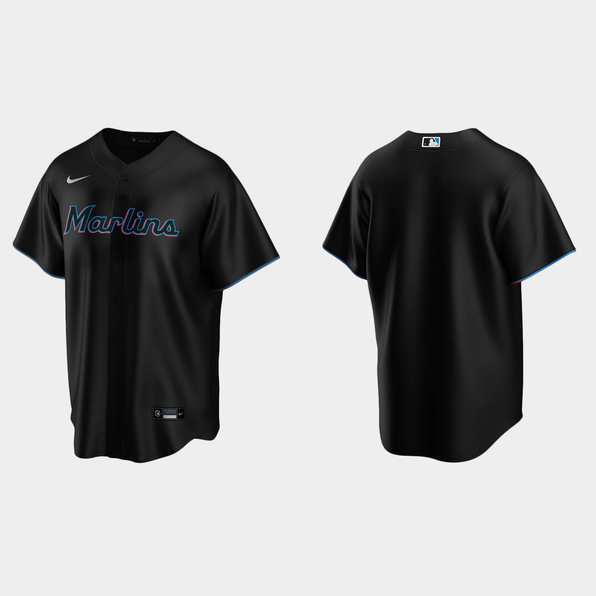 Men's Miami Marlins Alternate Jersey - Black