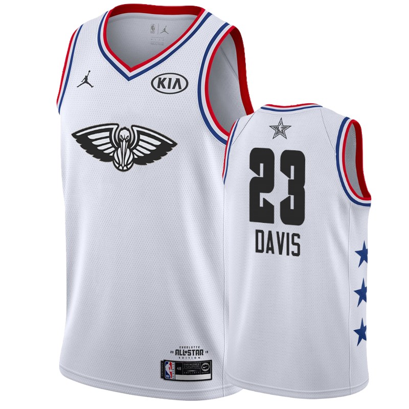 Men's New Orleans Pelicans #23 Anthony Davis All-Star Jersey - White