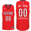 Mens New Orleans Pelicans Alternate Red Custom Message Jersey