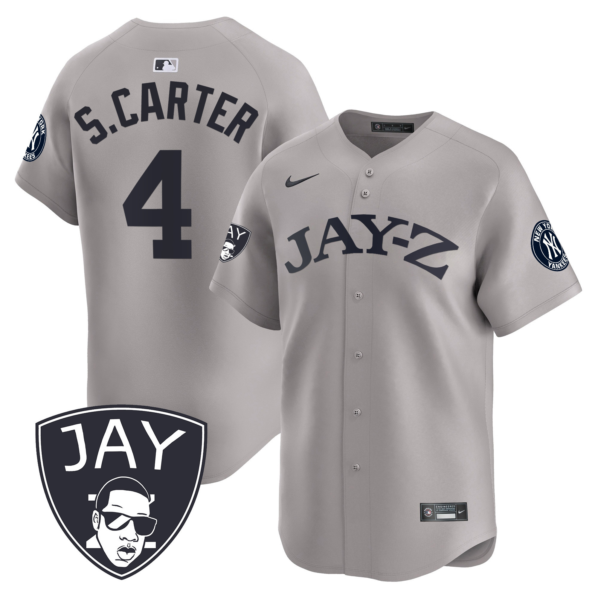 Men's New York Yankees Jay-Z Vapor Premier Limited Gray Jersey